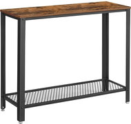 VASAGLE table Brown/Black, modern and stylish in laminate and steel, 101,5 × 35 × 80 cm - Console Table