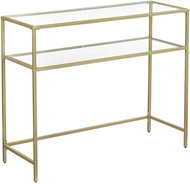VASAGLE Gold, glass table with elegant design, 100 × 35 × 80 cm - Console Table