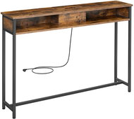 VASAGLE Brown/Black, elegant laminate table with spacious design, 120 × 25 × 81.1 cm - Console Table