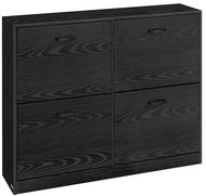 Vasagle Výklopný botník se 4 přihrádkami 106 × 83 × 24 cm, černý - Shoe Rack