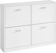 Vasagle Výklopný botník se 4 přihrádkami 106 × 83 × 24 cm, bílý - Shoe Rack