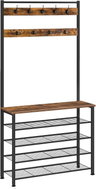 Vasagle Mjora hall stand with shoe rack 80cm black/brown - Shoe Rack
