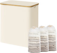 Vasagle Prádelní koš skládací s víkem oxfordská tkanina 150 l vyjímatelná vložka 60 × 71 × 39 cm, kr - Laundry Basket