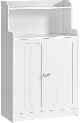 VASAGLE Cabinet with shelf, 60 × 100 × 30 cm, white - Bathroom Cabinet - Main image