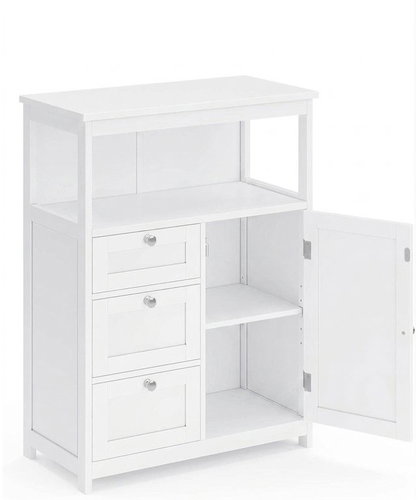 VASAGLE Free-standing bathroom cabinet with 3 drawers, white Main image VASAGLE Free-standing bathroom cabinet with 3 drawers, white - Bathroom Cabinet - Main image