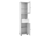 VASAGLE Vysoká volně stojící koupelnová skříňka s otevřenou policí 40 × 165 × 30 cm bílá - Bathroom Cabinet