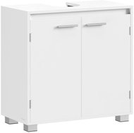 VASAGLE Koupelnová skříňka pod umyvadlo s dvířky 60 × 60 × 30 cm bílá - Bathroom Cabinet