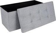 SONGMICS Stool, grey II., MDF, without legs, with storage 76 × 38 × 38 cm - Ottoman
