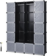 SONGMICS Storage box, set of 12, plastic, organizational dividers, grey 143 × 36 × 178 cm - Storage Box