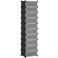 SONGMICS Storage box with lid, set of 10, plastic, household 43 × 31 × 173 cm - Storage Box