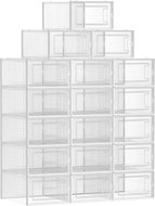 SONGMICS Storage box with lid, set of 18 pieces, plastic, household 33,3 × 23 × 14 cm - Storage Box