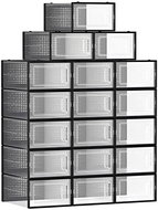 SONGMICS Storage box with lid, set of 18 pieces, plastic, household 33,5 × 23,2 × 14,3 cm - Storage Box