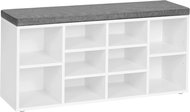 VASAGLE Shoe rack white, shelf, laminated, modern design, narrow and practical 104 × 30 × 48 cm - Shoe Rack