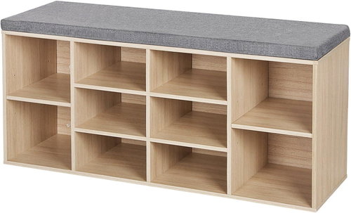VASAGLE Shoe rack brown, shelf, laminated, modern design, spacious and practical, 104 × 30 × 48 cm - Shoe Rack - Main image