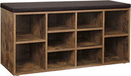 VASAGLE Shoe rack brown, shelf, laminated, modern design, spacious and practical 104 × 30 × 48 cm - Shoe Rack