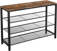 VASAGLE Telescopic shoe rack, brown, laminated, steel 100 × 30 × 72 cm - Shoe Rack