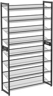 SONGMICS Telescopic shoe rack, black, steel 92,5 × 30,5 × 163,5 cm - Shoe Rack