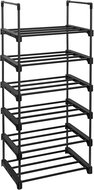 SONGMICS Black telescopic shoe rack, cast iron construction 45 × 30 × 106 cm - Shoe Rack