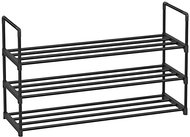 SONGMICS Black telescopic shoe rack, steel construction 92 × 30,5 × 55 cm - Shoe Rack