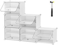 SONGMICS White hinged shoe rack, steel construction 82 × 32 × 92 cm - Shoe Rack