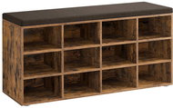 VASAGLE Brown shelf shoe rack, laminated construction 104 × 30,3 × 48 cm - Shoe Rack