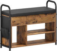 VASAGLE Brown and black shoe rack, Lamino and steel, 80,6 × 30 × 62,5 cm - Shoe Rack