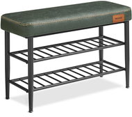 VASAGLE Green telescopic shoe rack, laminate and steel, 80 × 30 × 50 cm - Shoe Rack