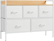 SONGMICS Chest of drawers - modern brown and white with steel construction, 98,2 × 29 × 70 cm - Chest of Drawers