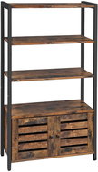 VASAGLE Industrial chest of drawers - brown, laminate with steel legs and drawers, 70 × 30 × 121,5 c - Chest of Drawers