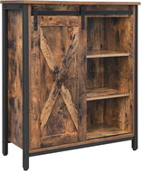 VASAGLE Chest of drawers - brown and black, drawers, without lighting, steel construction, 70 × 30 × - Chest of Drawers