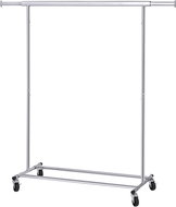 SONGMICS Stainless steel stand, durable, practical, steel (92-132) × 45,4 × 160 cm - Clothes Hanger
