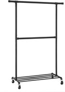 SONGMICS Stand black, robust, elegant, steel 130 × 49 × 198 cm - Clothes Hanger