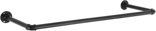 SONGMICS Wall hanger black, compact, steel, wall design 92 × 30 × 7 cm - Coat Hanger - Main image