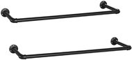 SONGMICS Black hanger, set of 2, modern, wall design made of steel 92 × 30 × 7,5 cm - Coat Hanger