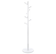 VASAGLE Stand white, minimalist, MDF, with wooden elements 38 × 38 × 175 cm - Clothes Hanger