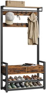 VASAGLE Stand black/brown, stylish, stable, laminated 80,4 × 30 × 181,6 cm - Clothes Hanger