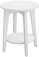 VASAGLE Folding table round, white, laminate, modern design 40 × 40 × 50 cm - Side Table