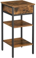VASAGLE Noční stolek industriální 35 × 35 × 70 cm černý rustikální - Night Stand