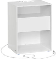 VASAGLE Noční stolek s el. a USB zásuvkovou lištou 45 × 58 × 35 cm bílý - Night Stand