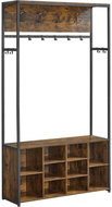 Vasagle Věšák industriální s lavicí a botníkem, 100 × 180 × 32 cm, hnědý/černý - Hall Set