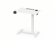 VASAGLE Odkládací pojízdný stolek s nastavitelnou výškou 70 × 65-102 × 40 cm bílý - Side Table