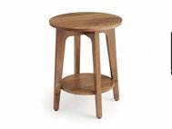 VASAGLE Nordic round side table 40 × 50 × 40cm brown - Side Table
