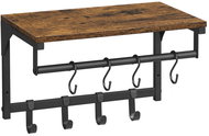 VASAGLE Wall shelf 8 hooks, industrial 40 × 24 × 24 cm - Shelf