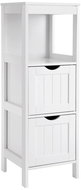 VASAGLE Bathroom shelf with storage boxes, white, 3 tiers 30 × 89 × 30 cm - Shelving Unit