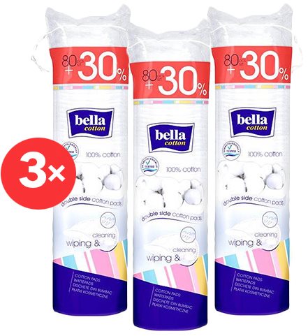 BELLA Makeup Remover Pads 3 x 110 pcs - Makeup Remover Pads - Main image