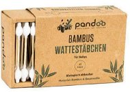 PANDOO Bambusové detské vatové tyčinky do uší s bio bavlnou, 55 ks - Vatové tyčinky