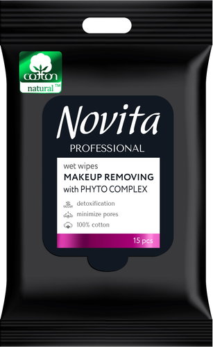 NOVITA Phyto Complex 15 ks - Make-up Remover Wipes - Main image