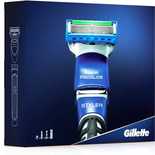 Gillette Fusion ProGlide Styler + 3in1 Gel Cartridge - Cosmetic Gift Set - Main image