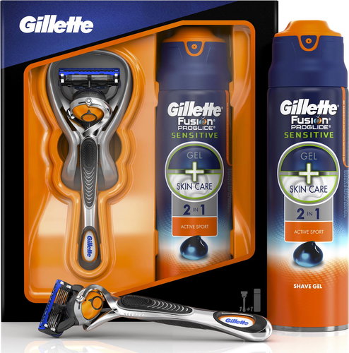 Gillette Fusion ProGlide cartridge Flexball + Active Sport Gel - Cosmetic Gift Set - Main image