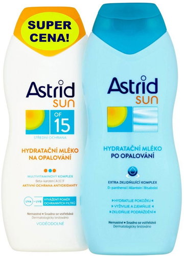ASTRID SUN Moisturising Sunscreen SPF 15 200ml + Moisturising After-sun Lotion 200ml - Cosmetic Set - Main image